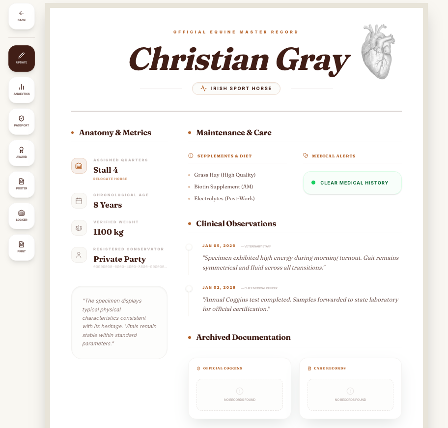 EquineSaaS Interface